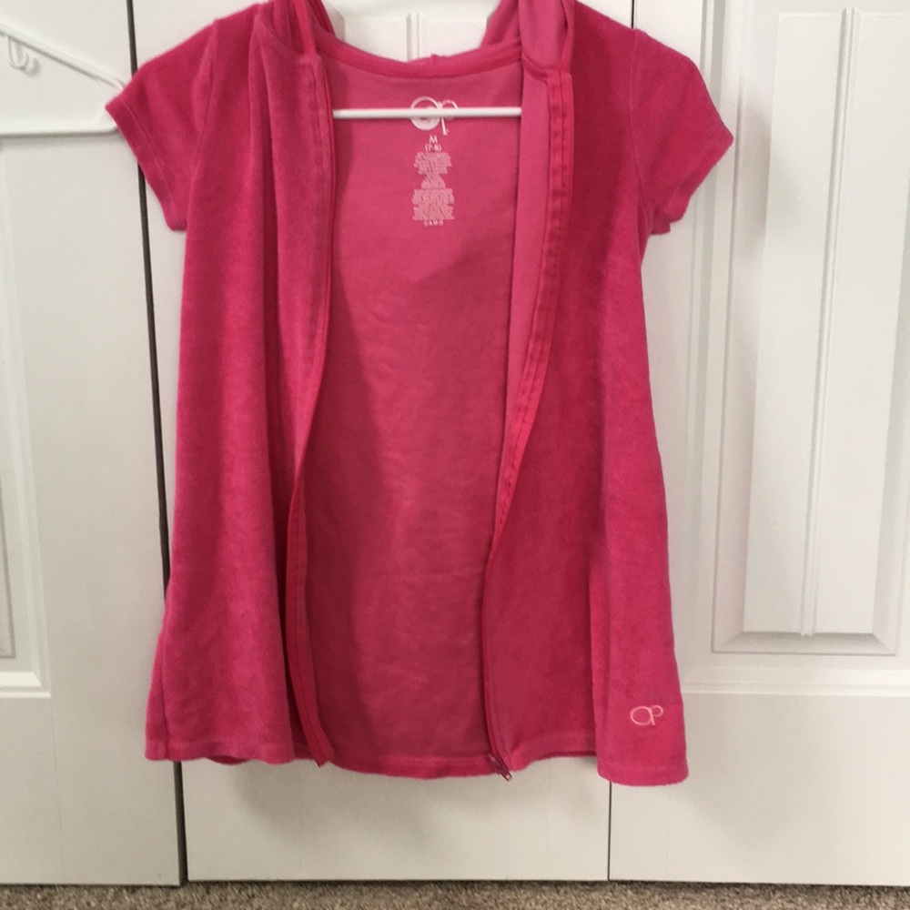 Girls size medium short sleeve cover up